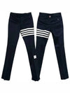 Diagonal Unconstructed Chino Straight Pants Navy - THOM BROWNE - BALAAN 2