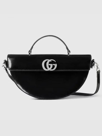 Medium Half Moon Top Handle Bag Black - GUCCI - BALAAN 2