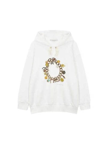 Chain Print Hooded Sweatshirt White 270162 - STELLA MCCARTNEY - BALAAN 1