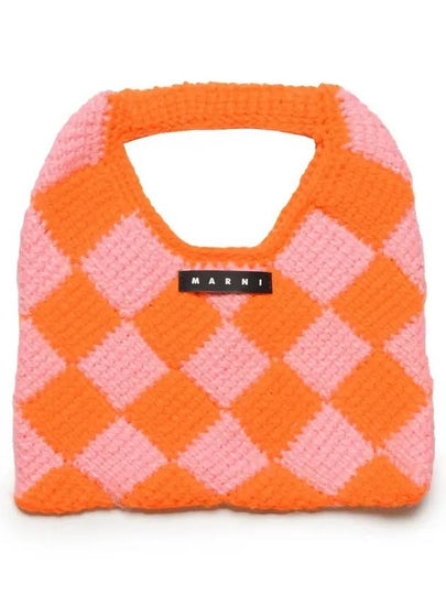 Kids Check Knit Shoulder Bag M00995 M00RP 0MC09 - MARNI - BALAAN 2