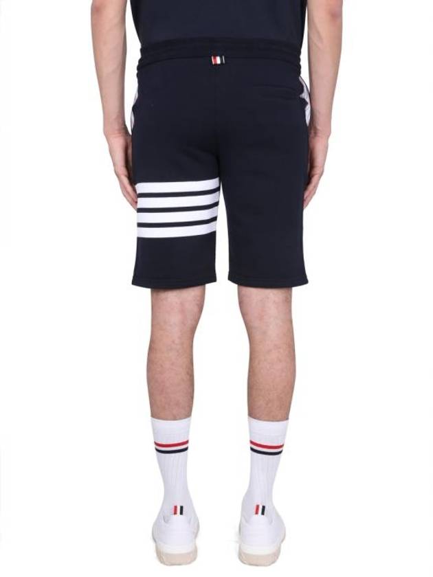 Cotton Loopback Knit Engineered 4-Bar Sweatshorts Navy - THOM BROWNE - BALAAN 5