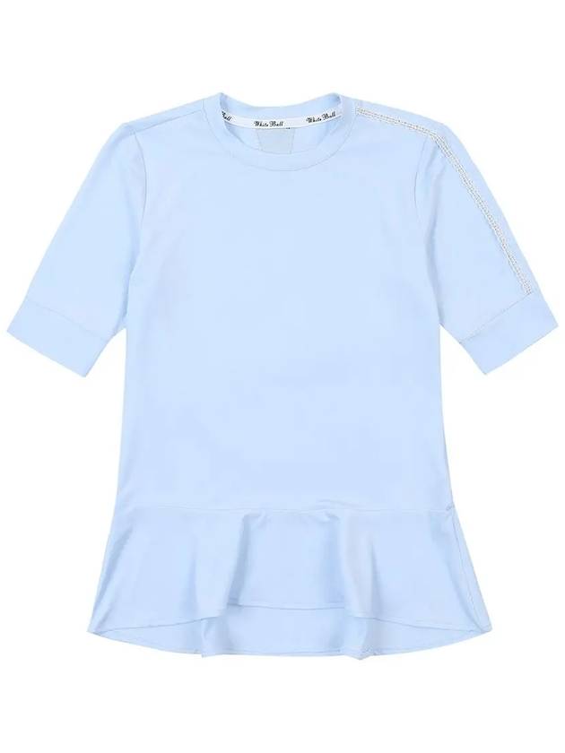 Golf Wear One Point Frill T-Shirt BLUE - WHITEBALL - BALAAN 8