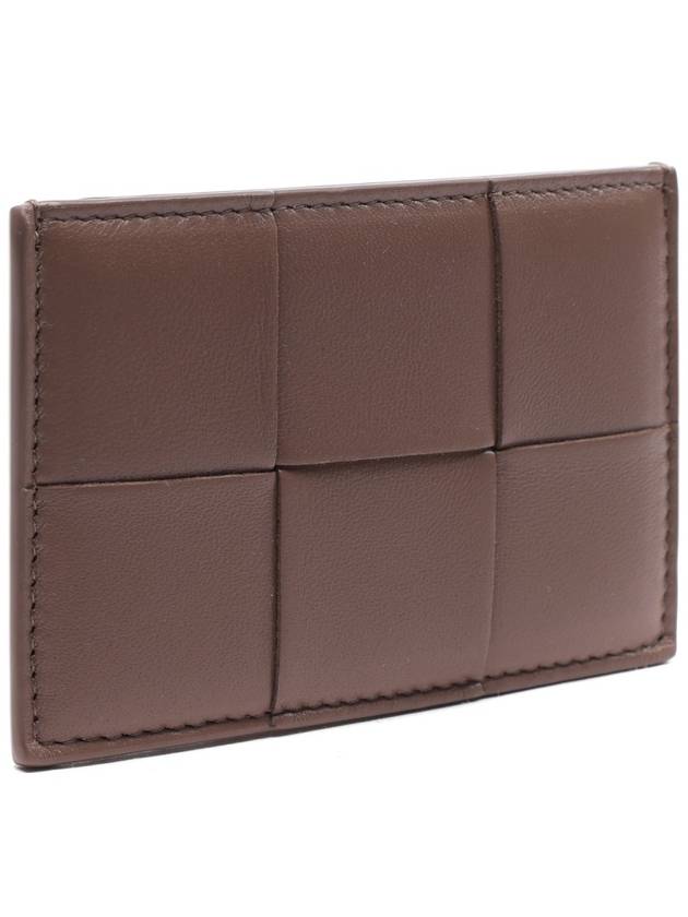 Intrecciato Lambskin Calfskin Card Wallet Taupe Grey - BOTTEGA VENETA - BALAAN 4