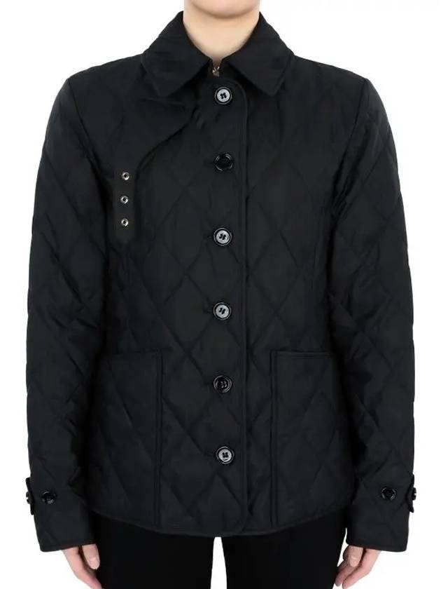 Diamond Quilted Thermoregulated Jacket Black - BURBERRY - BALAAN 3