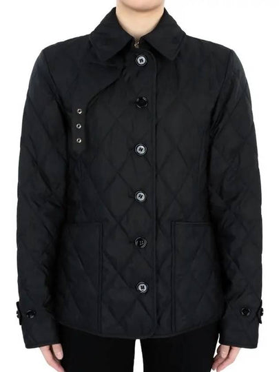 Diamond Quilted Thermoregulated Jacket Black - BURBERRY - BALAAN 2