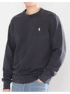 Embroidered Pony Logo Crew Neck Cotton Sweatshirt Black - POLO RALPH LAUREN - BALAAN 2