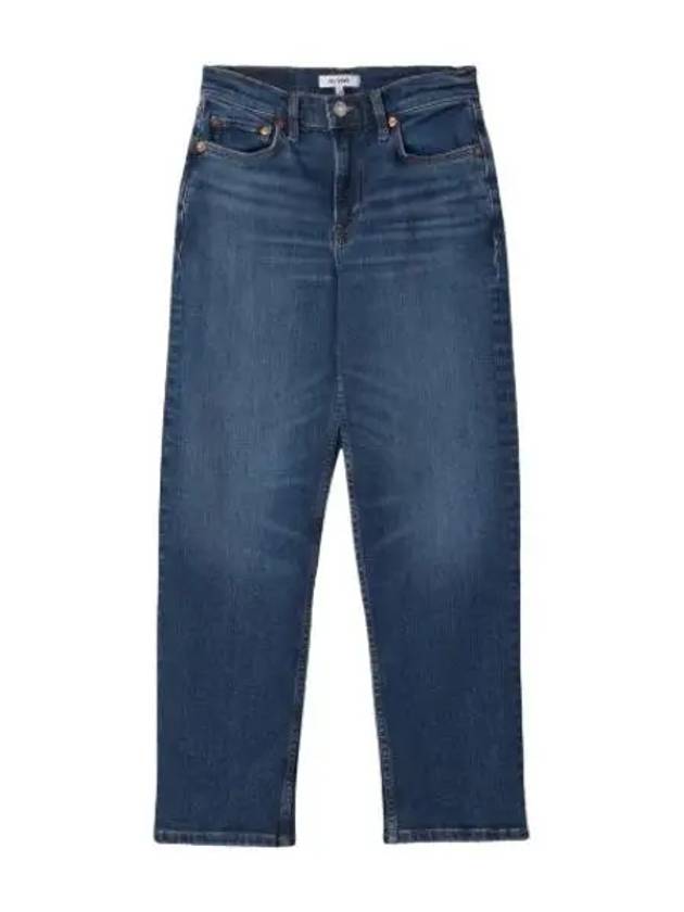 Mid rise stove pipe denim pants blue jeans - RE/DONE - BALAAN 1