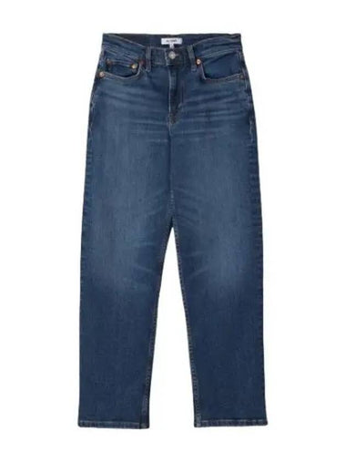 Mid rise stove pipe denim pants blue - RE/DONE - BALAAN 1