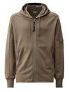 Diagonal Raised Fleece Hooded Jacket Beige - CP COMPANY - BALAAN 2