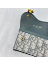 Saddle Flap Card Holder Grey  Oblique Jacquard - DIOR - BALAAN 5