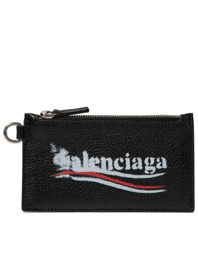 Wave Logo Strap Card Wallet Black - BALENCIAGA - BALAAN 2