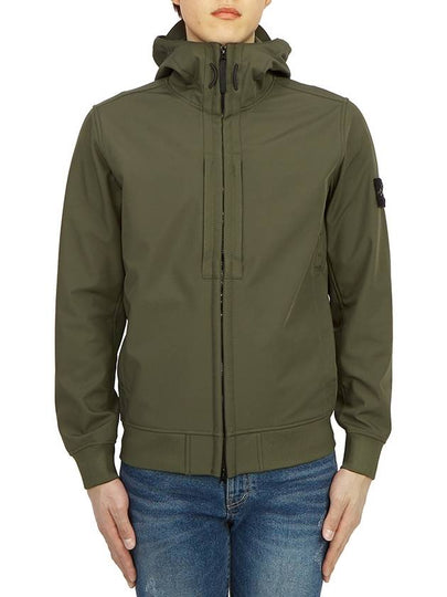 Soft Shell RE Dye Technology Hooded Jacket Khaki - STONE ISLAND - BALAAN 2