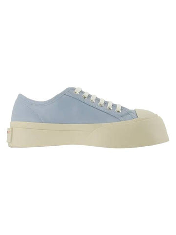 Pablo Lace-Up Nappa Low-Top Sneakers Blue - MARNI - BALAAN.