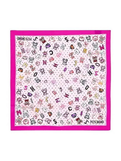 Graphic Silk Scarf Pink - MOSCHINO - BALAAN 2