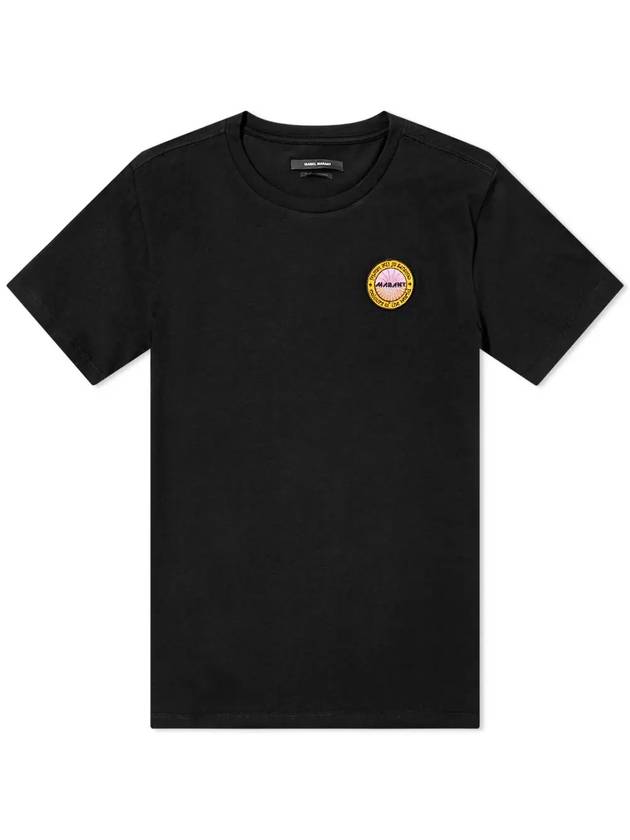 ANNAXOU logo patch crew neck short sleeve t-shirt black - ISABEL MARANT - BALAAN 1