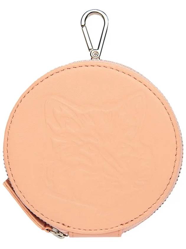 Fox Head Engraved Logo Coin Wallet Peach - MAISON KITSUNE - BALAAN 2