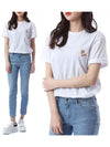 Chillax Fox Patch Classic Short Sleeve T-Shirt White - MAISON KITSUNE - BALAAN 2