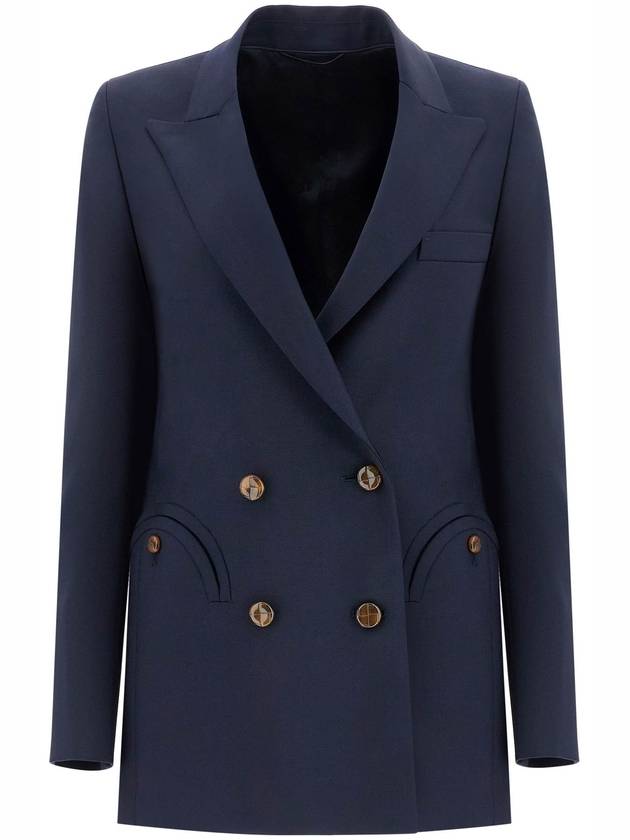 navy blue virgin wool single-breasted blazer - BLAZE MILANO - BALAAN 1