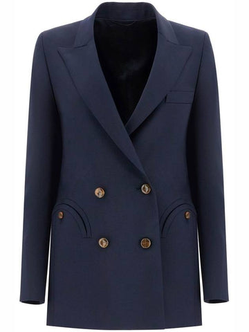 navy blue virgin wool single-breasted blazer - BLAZE MILANO - BALAAN 1