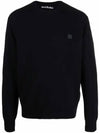 Face Patch Crew Neck Knit Top Black - ACNE STUDIOS - BALAAN 2