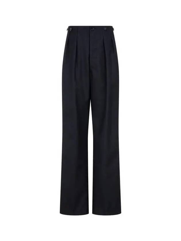 Button Waist Wool Pants Black - MAISON MARGIELA - BALAAN 1