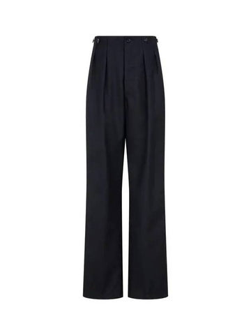 Button Waist Wool Pants Black - MAISON MARGIELA - BALAAN 1