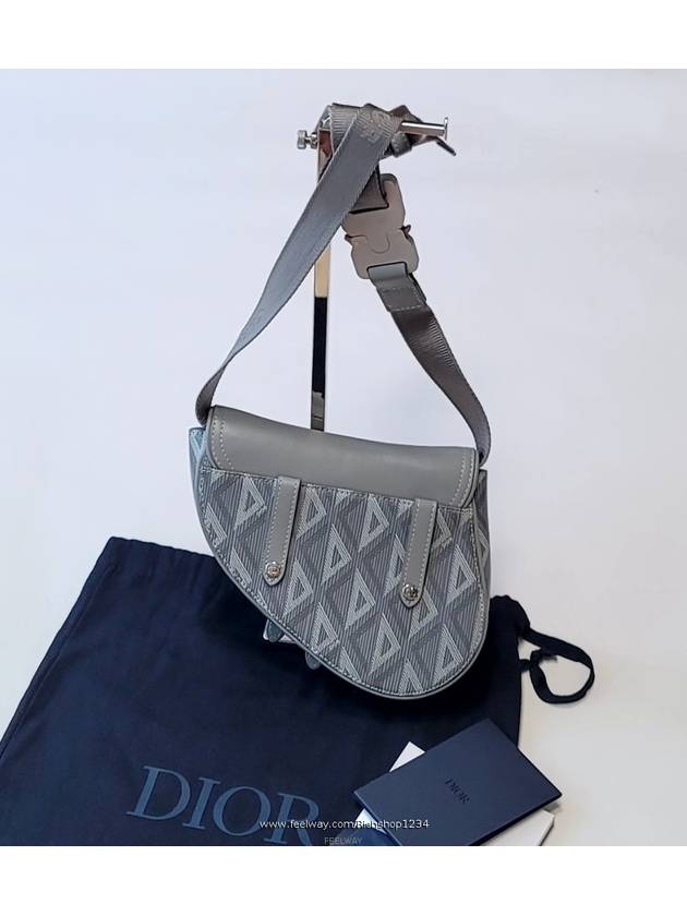 Men s Genuine Christian CD Diamond Mini Saddle Belt Bag - DIOR - BALAAN 2