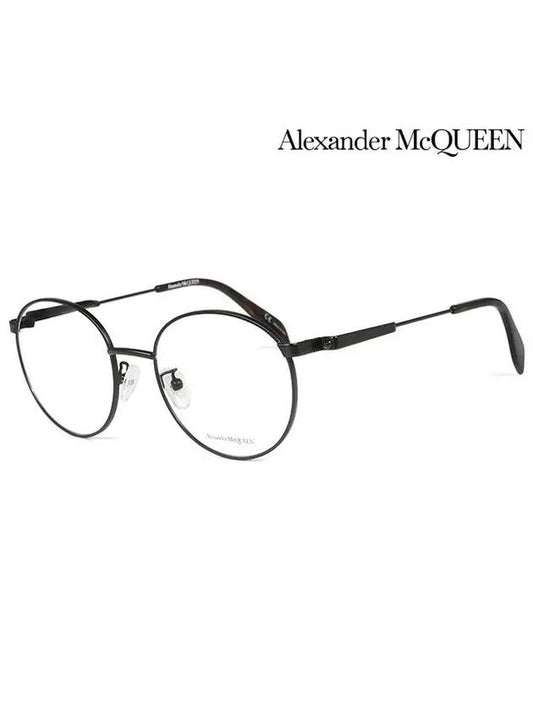 Glasses Frame AM0232O 002 Round Metal Men Women Glasses - ALEXANDER MCQUEEN - BALAAN.