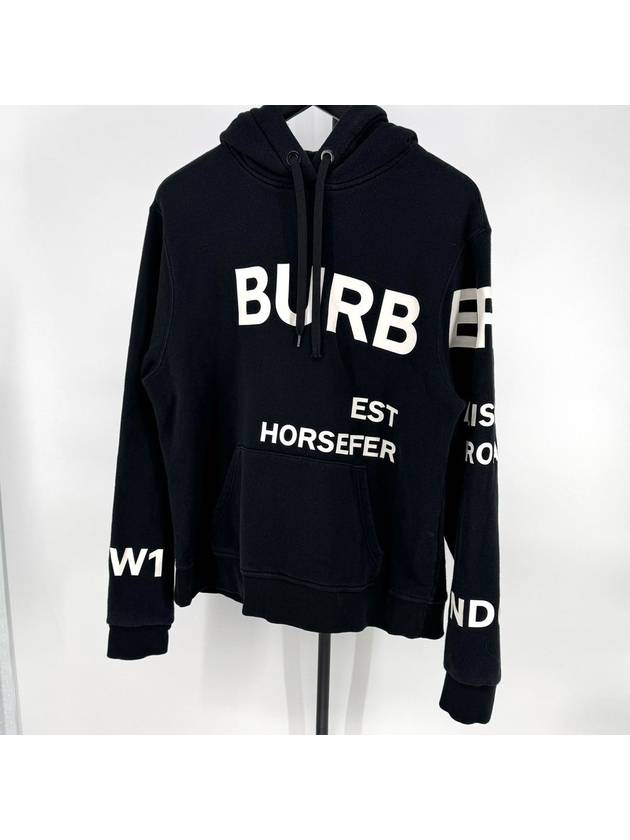 Horseferry Women s Overfit Hoodie Black - BURBERRY - BALAAN 1