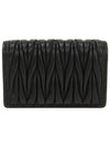 Matelasse Nappa Leather Half Wallet Black - MIU MIU - BALAAN 4