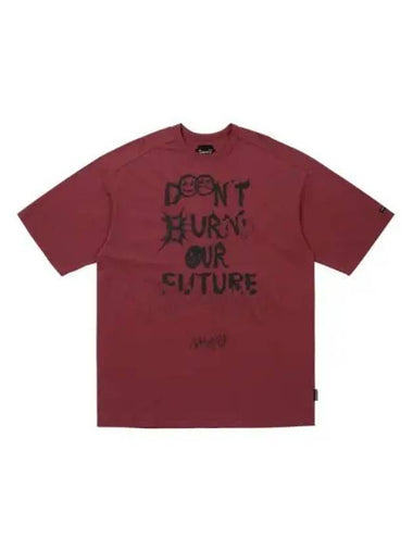 DBOF Collage Short Sleeve T Shirt Burgundy - AJOBYAJO - BALAAN 1