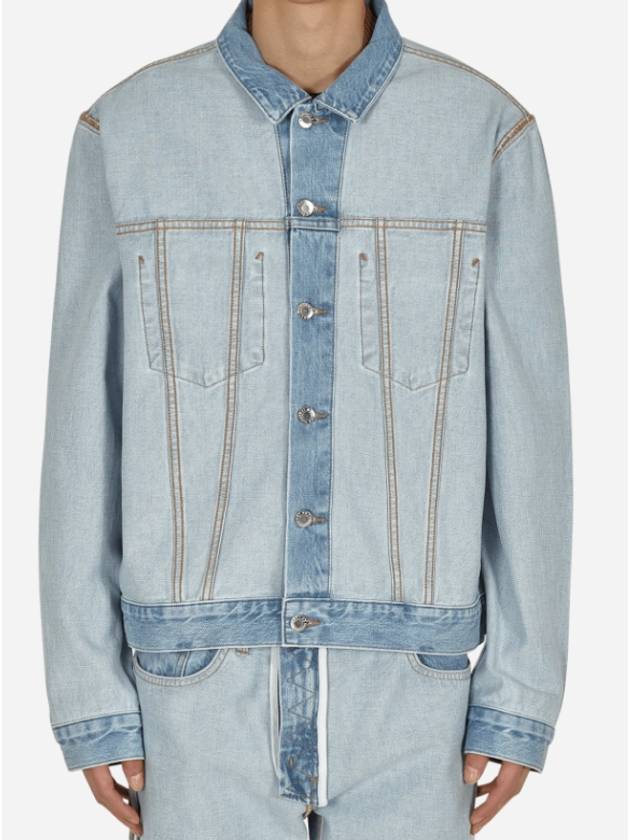 Reverse Trucker Cotton Jacket Light Wash - HELMUT LANG - BALAAN.