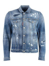 Dan Distressed Jacket Blue - DSQUARED2 - BALAAN 2