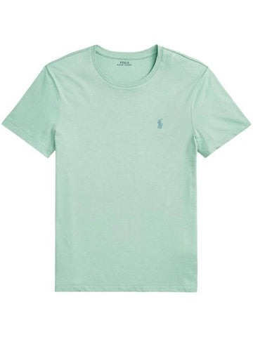 Embroidered Logo Cotton Short Sleeve T-Shirt Celadon - POLO RALPH LAUREN - BALAAN 1