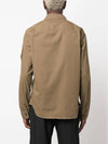 Gabardine Zipped Long Sleeve Shirt Khaki - CP COMPANY - BALAAN 5