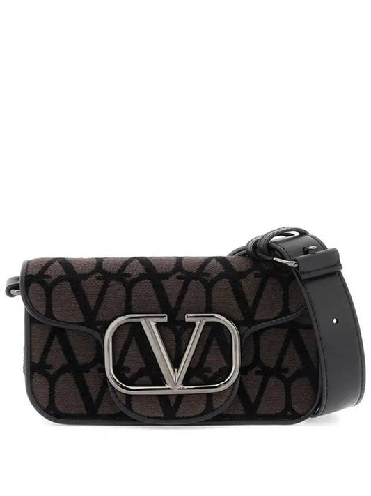 V Logo Toile Iconographe Shoulder Bag Brown - VALENTINO - BALAAN 2