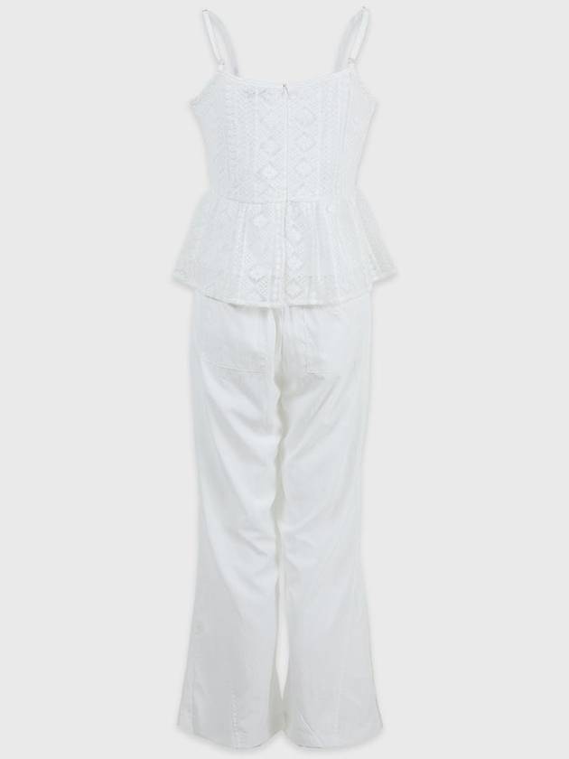 Stock Lace Bustier Wide Pants Setup Ivory - MICANE - BALAAN 6