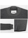 Crew Neck Relaxed Fit Wool Knit Top Dark Grey - JIL SANDER - BALAAN 6