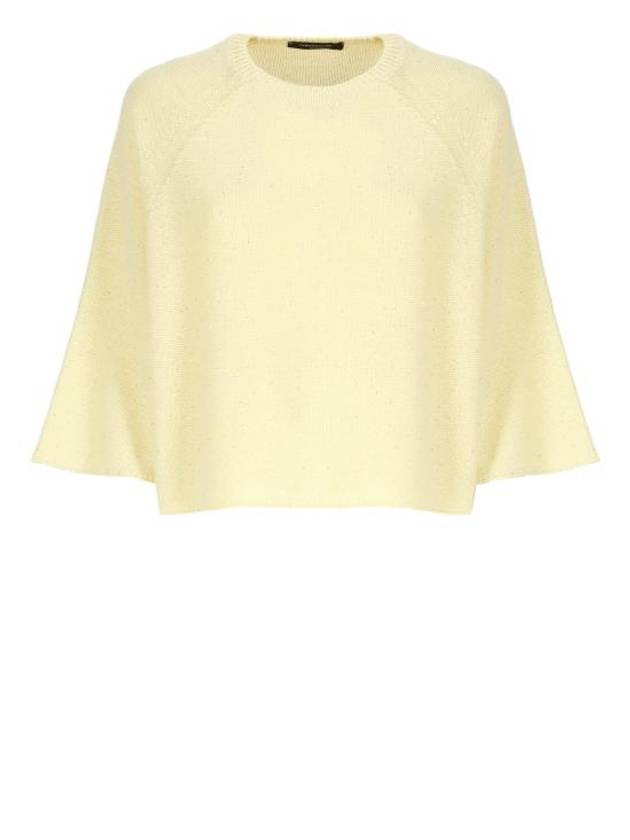 Sequin Cape Short Sleeve T-Shirt Yellow - FABIANA FILIPPI - BALAAN 1