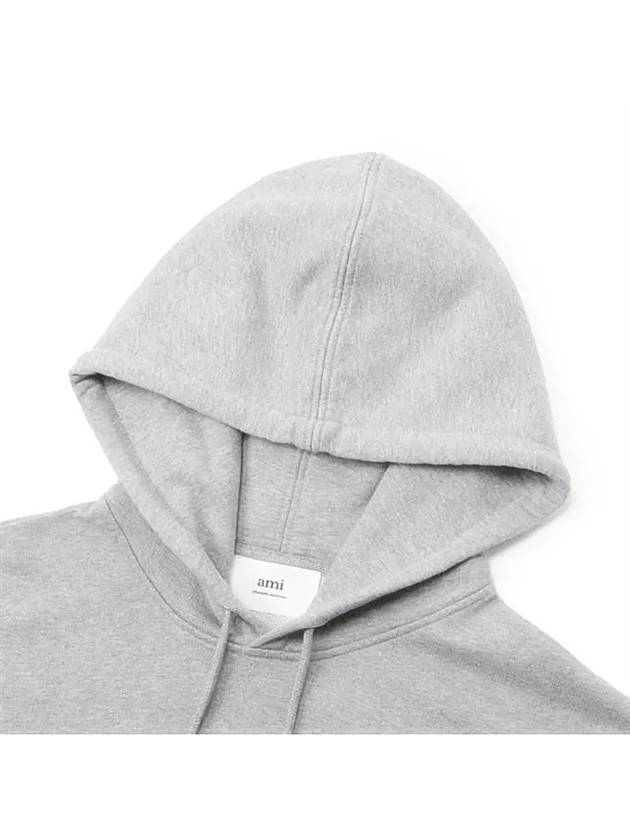 Heart Small Logo Hoodie Grey - AMI - BALAAN 7