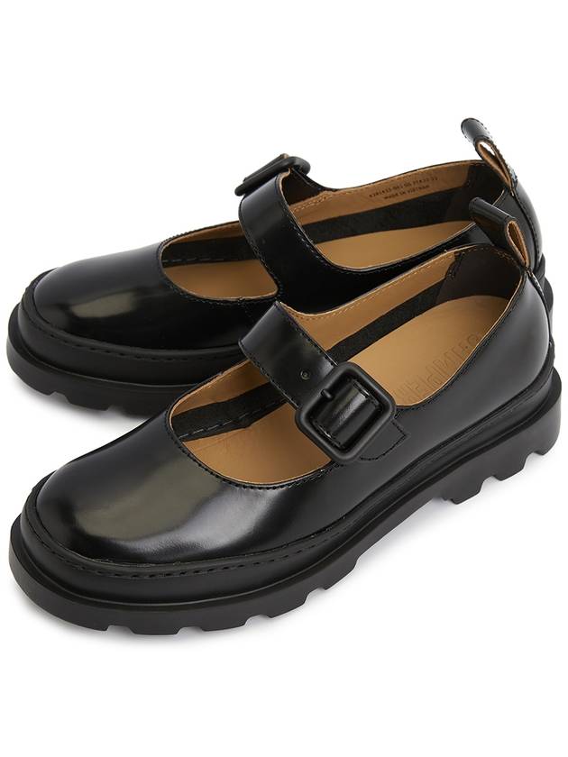 Brutus Mary Jane Leather Flat Black - CAMPER - BALAAN 2