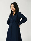 V Neck Long Sleeve One Piece NAVY - LE SOLEIL MATINEE - BALAAN 4