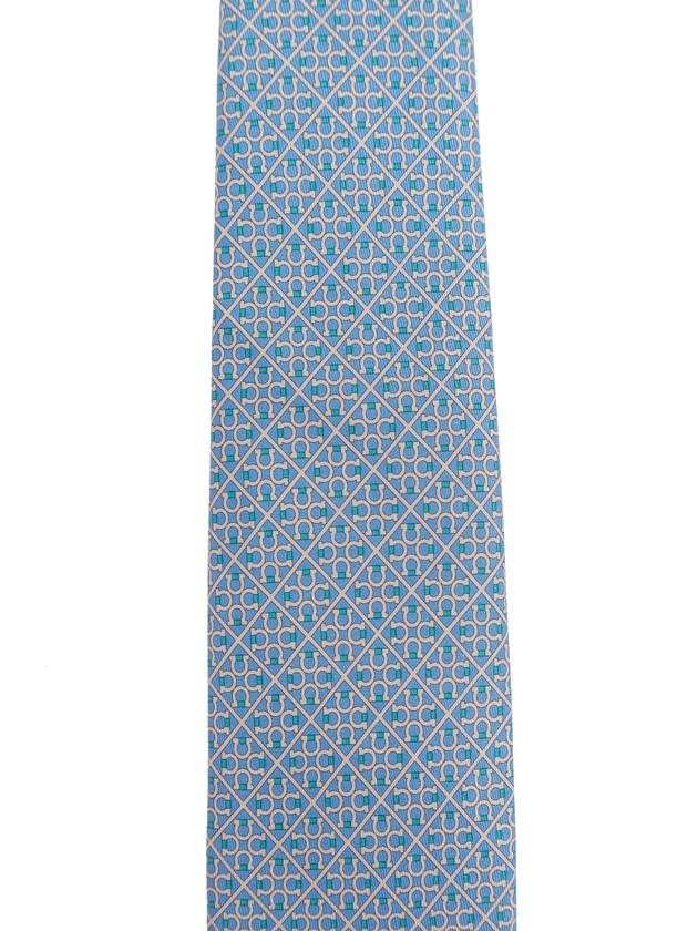 FERRAGAMO Silk Tie, Men's, Light Blue - SALVATORE FERRAGAMO - BALAAN 3