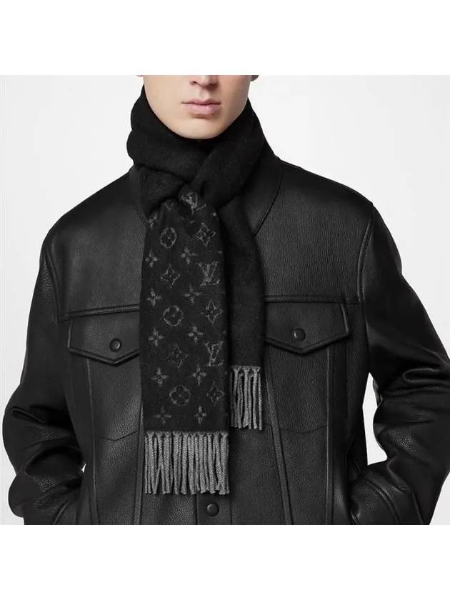 Monogram Gradient Scarf Black - LOUIS VUITTON - BALAAN 3