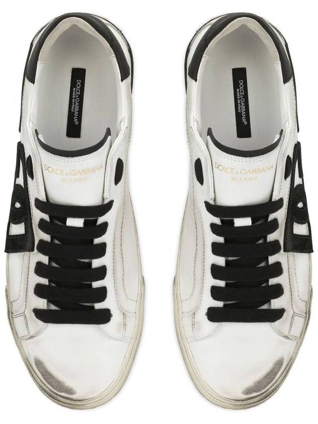 Portofino Vintage Sneakers White Black - DOLCE&GABBANA - BALAAN 5