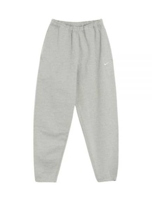 Men's Solo Swoosh Fleece Track Pants Grey - NIKE - BALAAN 2