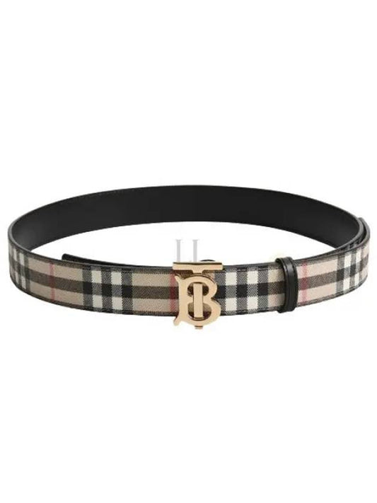 gold-plated TB vintage check canvas belt - BURBERRY - BALAAN 2