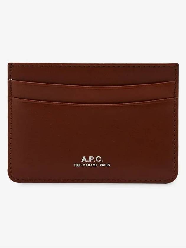 Andre Logo Card Wallet Nut Brown - A.P.C. - BALAAN 3