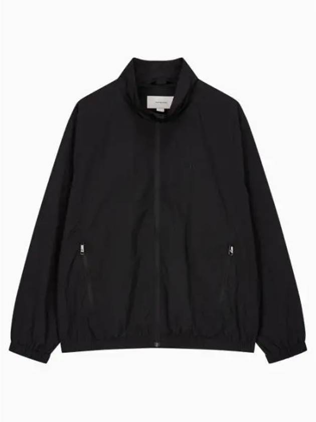 Jeans Essential Stand Collar Zip-Up Jacket Black - CALVIN KLEIN - BALAAN 1