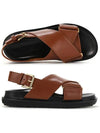 Fussbett Leather Sandals Brown - MARNI - BALAAN 6